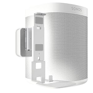 Vogel's Sound 4201 Lautsprecher Wandhalterung für Sonos One (SL) und Play:1, Max.5 kg, Neigbar -30°/+30°, Schwenkbar bis zu 70° (Links/rechts), Weiß, 1 Halterung