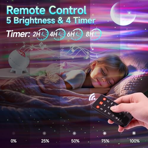 Image of Portable Bluetooth Speaker with Hi-Fi Stereo Sound, Minimalist White Wireless Speaker with Aurora Light Show & 15 Nature Sounds, Outdoor Speaker Bluetooth for Home, Patio, Yoga, Bedroom (White)