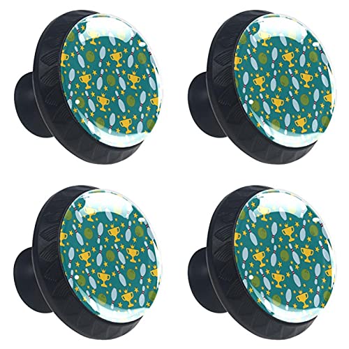Poignées de bowling vertes boutons de tiroir au design multicolore original pour buffet - 2