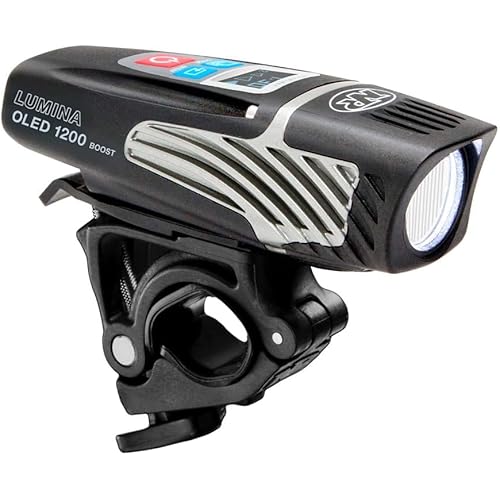 NiteRider Lumina OLED Boost 1200 Bike Light – OLED Display with Real-Time Runtime – 1200 Lumens – USB Rechargeable – Road, MTB & Commuter – IP64 Water Resistant