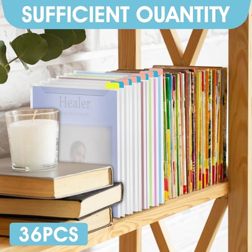 Image of 36PCS Scrapbook Paper Storage Organizer 12 x 12 Inch Clear Scrapbook Paper Organizer with 120PCS Sticky Index Tabs Holds Scrapbooks Papers, Cardstock, Vinyl Papers