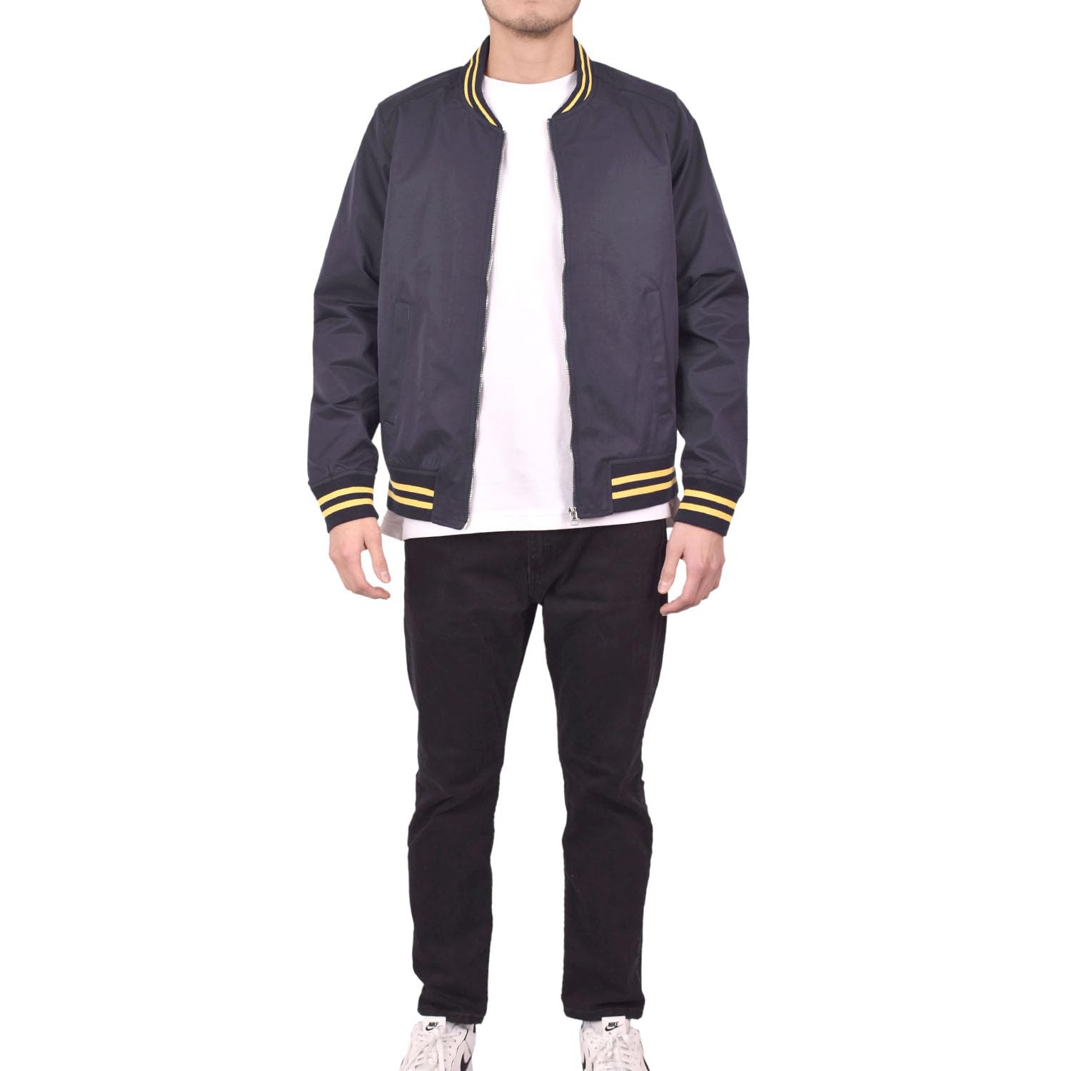 RIFLESSI Men's Slim Fit Lightweight Casual Varsity Bomber Jacket
