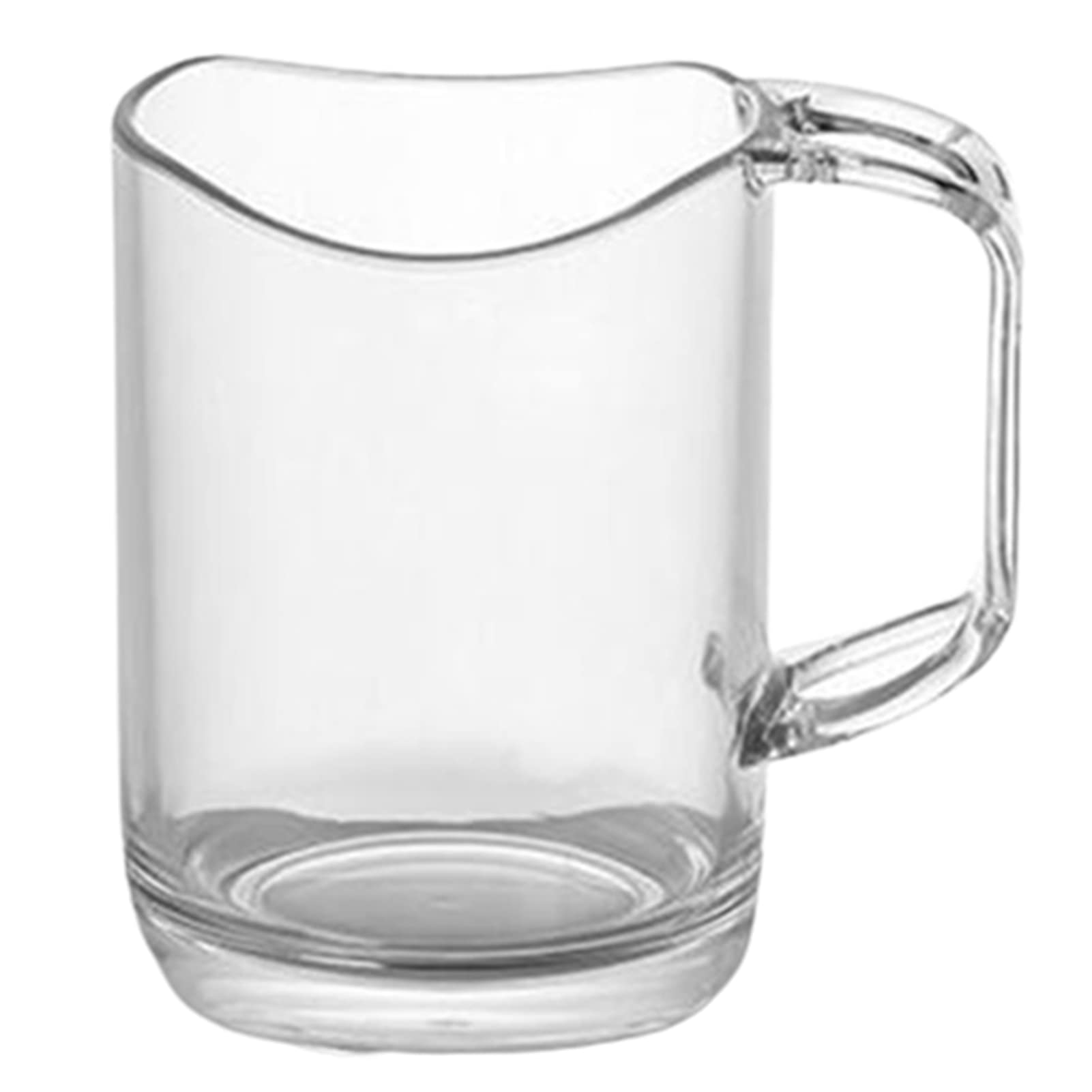 PAPABA Toothbrush Cup Comfortable Grip Transparent Appearance Household Mouthwash Cup Holding Water Creative White