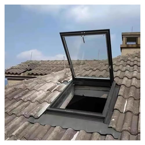 Skylight House Roof Window, Clear Horizontal Sloped Flat Roof Lighting Well Window, Commercial Large Basement Sun Tunnel Skylights Lid