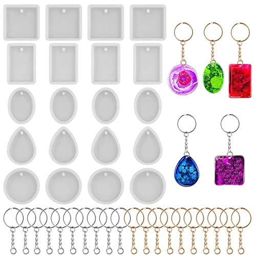 FineGood 20 Resin Jewelry Molds, Jewelry Making Kit, Epoxy Resin Molds for Epoxy Resin ...