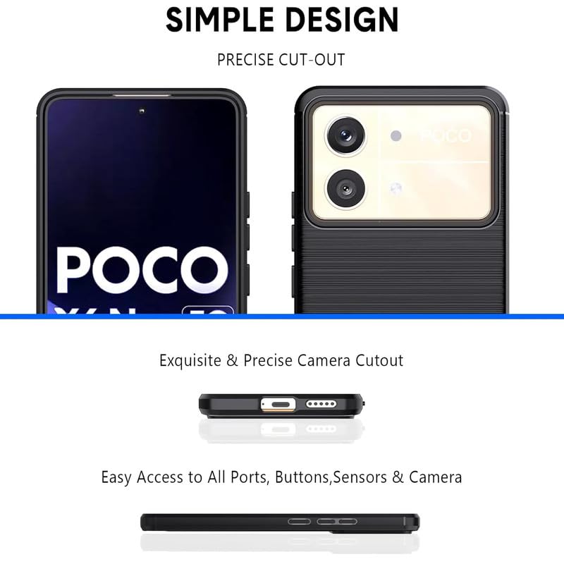 Image of Basic Case for Poco X6 Neo 5G (Carbon Fibre Black)