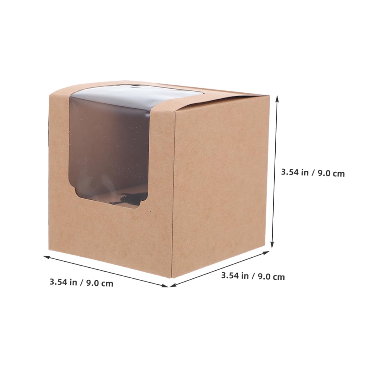 DECHOUS 40Pcs Kraft Cupcake Boxes with Window Individual Dessert Containers for Muffins and Treats for Weddings Parties and Special Events