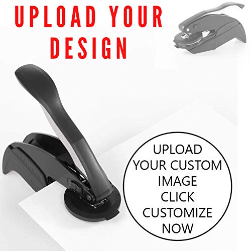 Embosser - Custom Logo Image Seal Embosser Custom Notary Embosser Stamp, Book Embosser, Library Stamp Embosser Stamp Seal Custom Paper Official Business Logo or Image (1 5/8\")