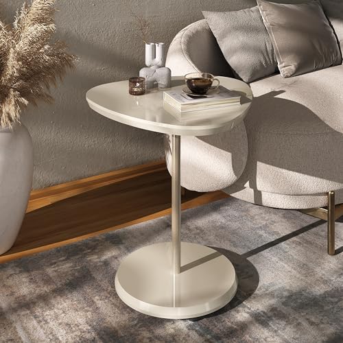 Mesa de apoio em MDF 25mm com haste metálica pintura dourado BEL ...