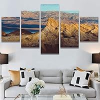 SIGNWIN 5 Panel Canvas Wall Art Mountainscape for Home Decorations Ready to Hang - 60