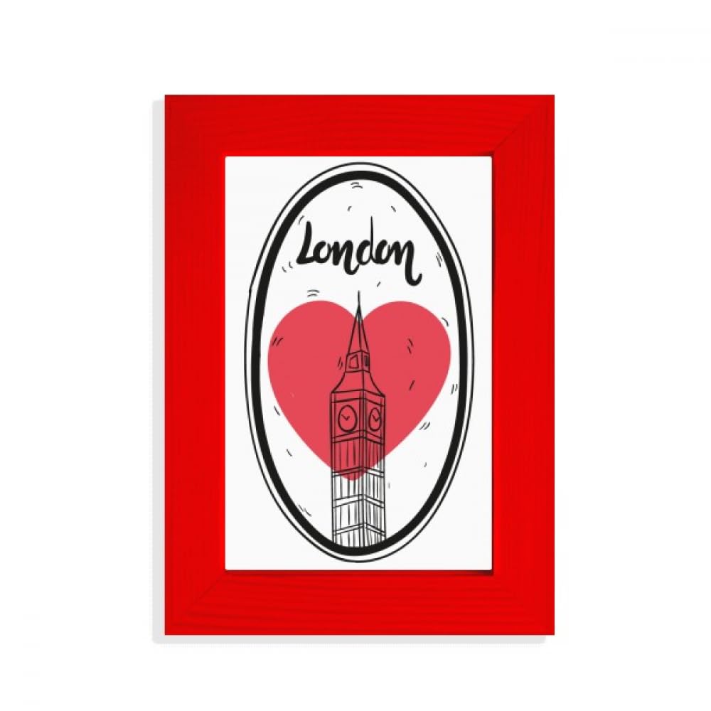 Cadre photo Big Ben rouge de style Londres pour salon et bureau moderne