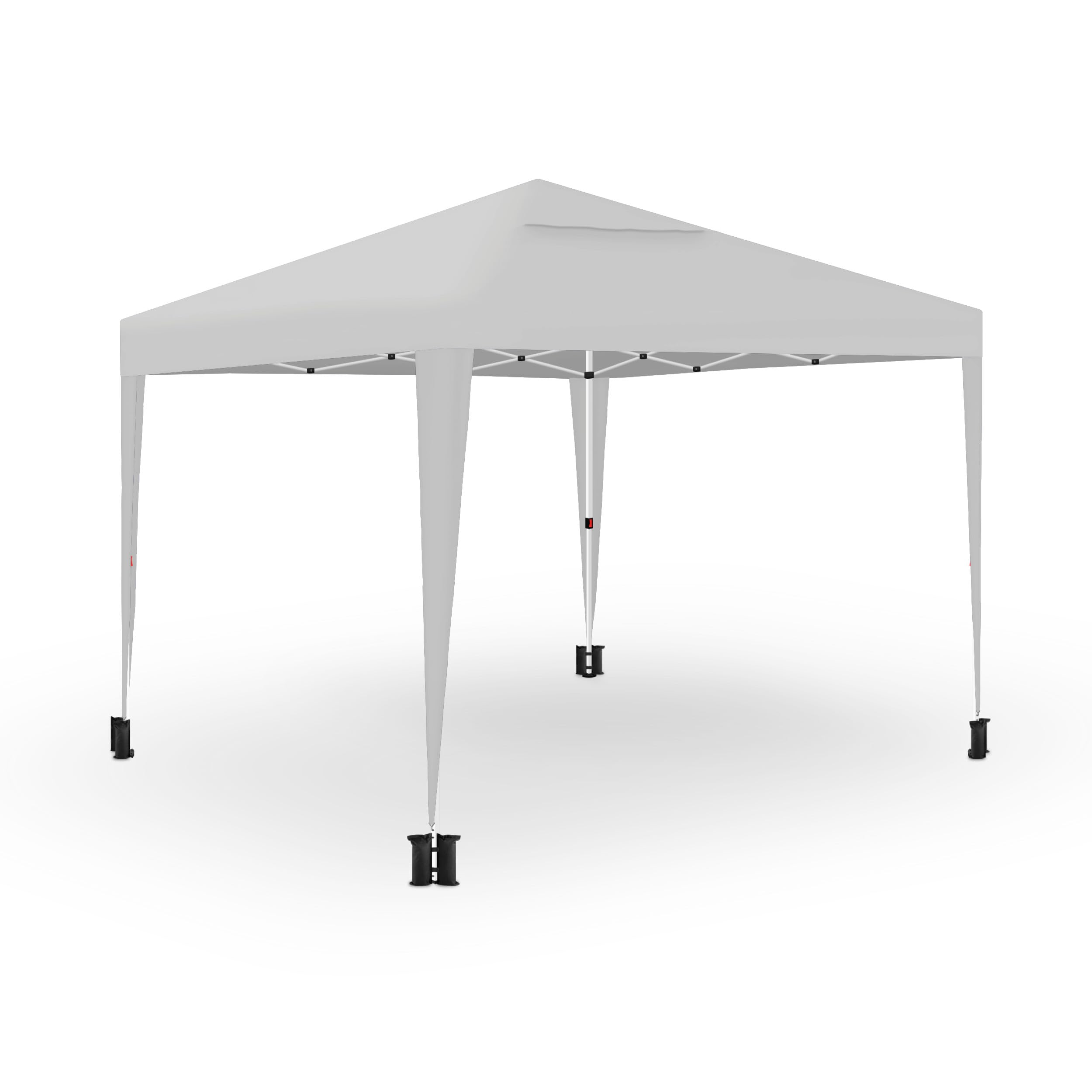 Wasabi - Tonnelle Pliable 3 x 3 m - 4 parois latérales - 4 Sacs de Sable, piquets et Cordes de Fixation - Sac de Transport - Pergola en Nylon - Tonnelle pour Jardin extérieur, Camping, fêtes