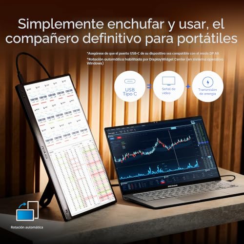 Monitor portátil ASUS ZenScreen MB166CR IPS FullHD de 16 pulgadas con USB Tipo-C 4