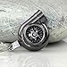 maycom® Creative Spinning New Turbo Turbocharger Keychain Key Chain Ring Keyring Keyfob (Gunmetal Black)