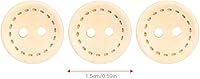 Vista 4 de Botones de madera, 100 botones decorativos de ropa, botones de costura de doble agujero, para manualidades, costura, ropa, tejer, hacer tarjetas