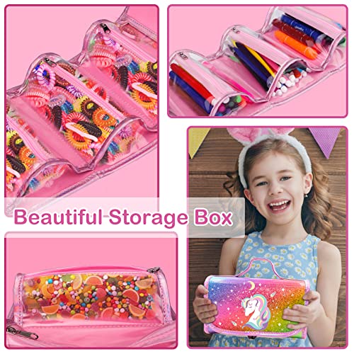Unicorns Gifts For Girls 4 5 6 7 8 Year Old, 66Pcs Coloring Markers Kit With Unicorn Pencil Case, Girl Toys Unicorn Art Supplies Scented Markers For Kids, Birthday Christmas Gifts For 4-9 Years Girls #TOP5