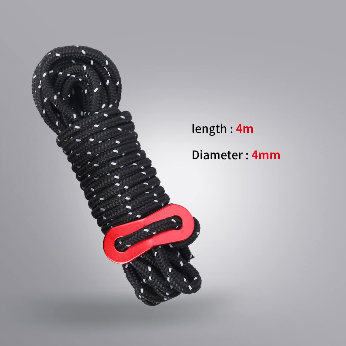 6 Cordes De Tente Réfléchissantes 4M - 4mm Corde à Cliquet Avec Tendeur, Hauban Réglable Pour Camping, Auvent Et Bâche - Visibilité Nocturne Et Charge 260kg (Orange)