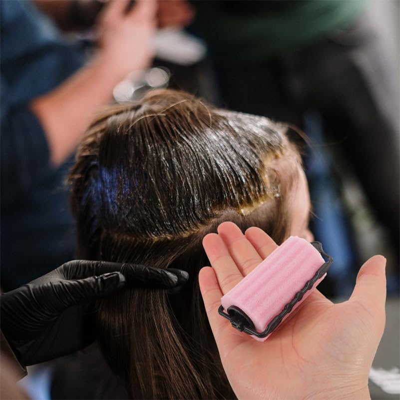 Miniatura 4 de 6 rodillos de esponja para peluquería, rizadores de peluquería, rodillos de pelo medianos, rizos nocturnos, sin daños por calor