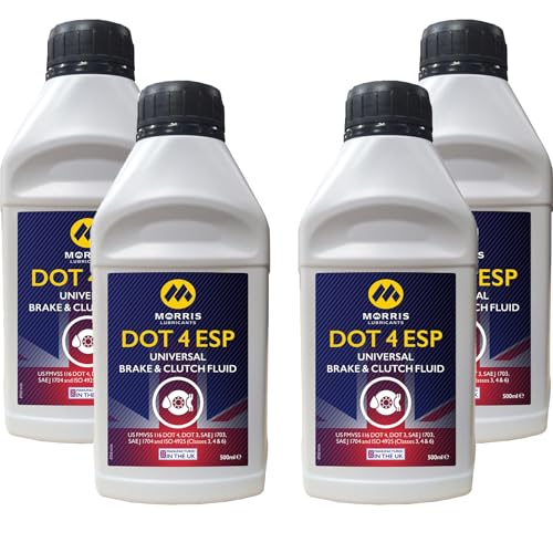 DOT 4 ESP Synthetic Brake & Clutch Fluid - High-Performance DOT 4, 4 x 500ml