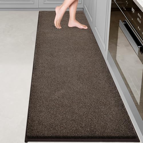 Image of Washable Kitchen Rug 24 inch x 82 inch / 60cm x 210cm, Non Slip Kitchen Mat for Floor, Absorbent Indoor Entryway Runner Rug for Hallway, Laundry, Bathroom, Bedroom (Roll Packing)