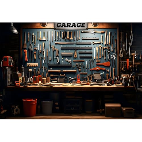 Toile de fond de garage de 1,8 x 1,2 m pour atelier auto et photo