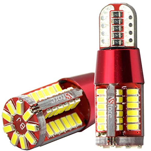 VS 2 luces LED automáticas T10 W5W Canbus Sensa Error 57-SMD 4014 Ultra Bright LED Placa de matrícula Posición Lámparas interiores Luz Blanca Xenón 6000K, 12 V