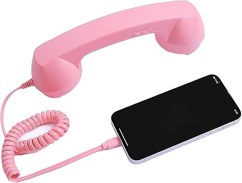 Auricular de teléfono retro, auricular de teléfono retro Bluetooth para iPhone Android, teléfonos tipo C, teléfono con cable, estilo teléfono fijo