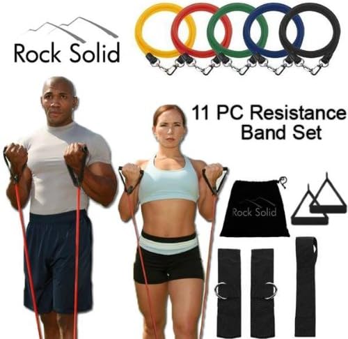 Rock Solid 11 Piece Resistance Band Kit