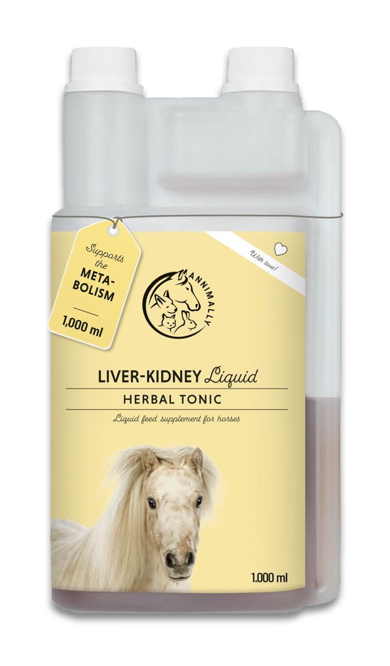 Annimally Liver-Kidney Liquid for Horses, Liquid Feed Supplement, Supports Liver & Kidney Function