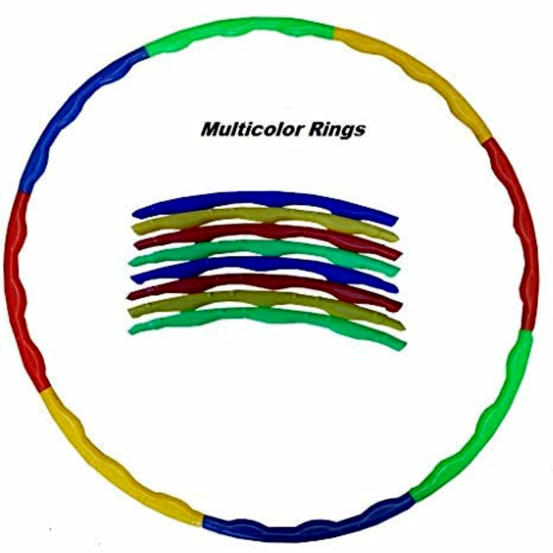 Hula Ring Agility Ring Collapsible for Excercise (Multi-Color) (Pack of 2, 30 inch)-image-35