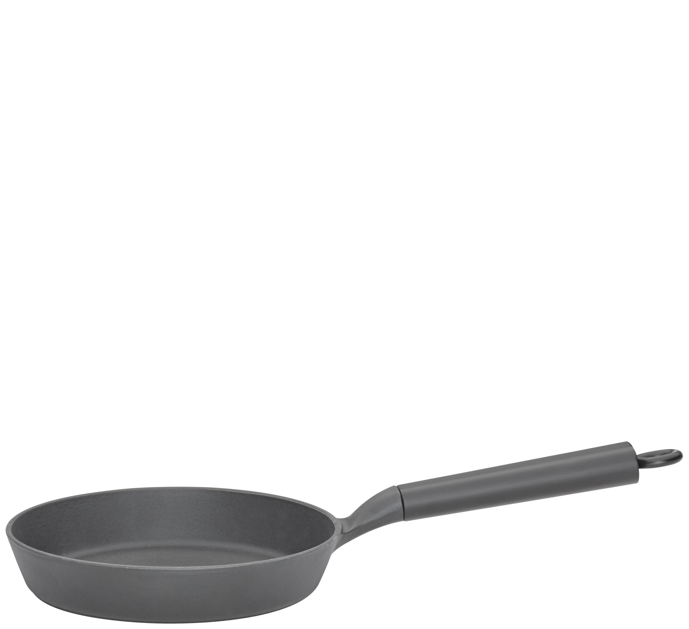 Spring International Cooking ESCALE patelnia 28 cm, wysokiej jakości emaliowana patelnia żeliwna z wytrzymałym drewnianym uchwytem, do wszystkich rodzajów kuchenek, w tym indukcyjnych, optymalne