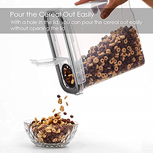 Vtopmart 4 liter grote voorraaddozen, set van 4 en 24 etiketten voor granen, meel, suiker (zwart) - Image 5