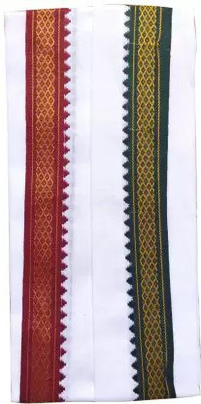 Striped Cotton Blend Men & Women Stole ()_BZ_CottonBlendMen&Women WHITEREDGREEN-image-44