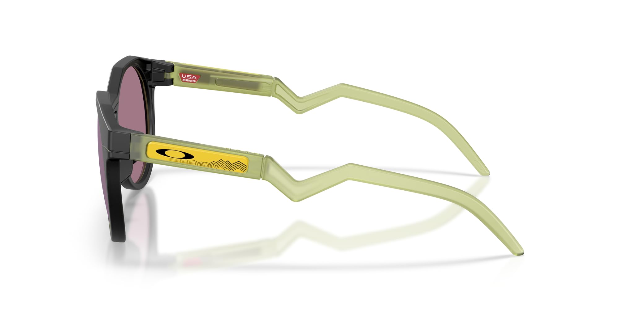 Oakley Okulary przeciwsłoneczne dla mężczyzn - OO9242 HSTN High-Bridge, okrągłe okulary przeciwsłoneczne PRIZM soczewki, Matowy czarny/Prizm Jade, 52