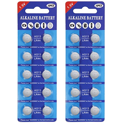 Preisvergleich Produktbild Fortune LR44 AG13 Alkaline 1.5V Button Coin Cell Batteries (20pcs)