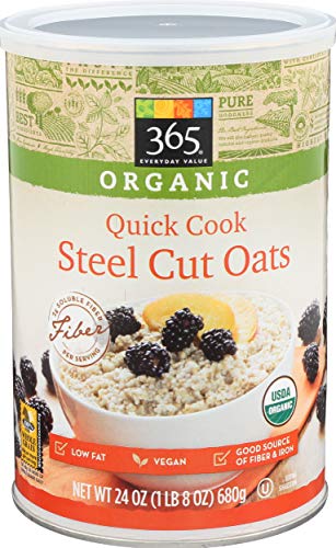 365 Everyday Value, Organic Quick Cook Steel Cut Oats, 24 oz