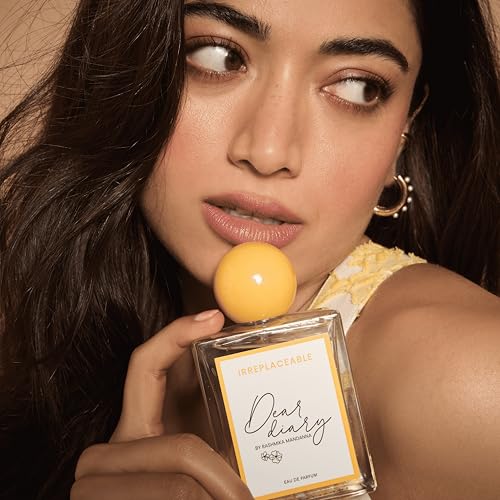 Image of Dear Diary by Rashmika Mandanna - Irreplaceable Luxury Perfume for Women - Long-Lasting Eau de Parfum with Peach Skin, Iced Lemon, Cara Orange & Lychee Notes - Premium EDP Spray - 100ml
