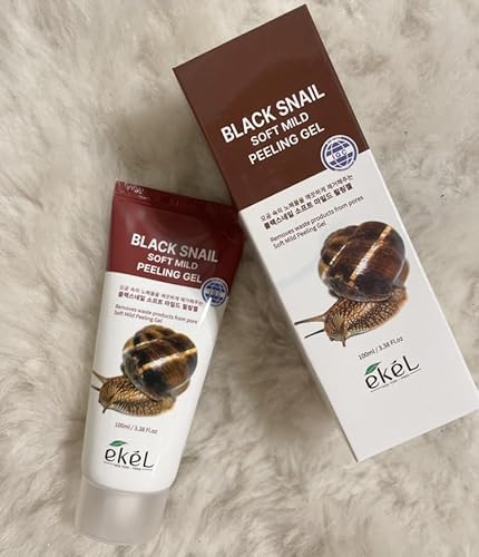 Ekel Black Snail Soft Mild Peeling Gel,6.08 fl oz, Facial Exfoliator/Korea-Beauty/Korea Made