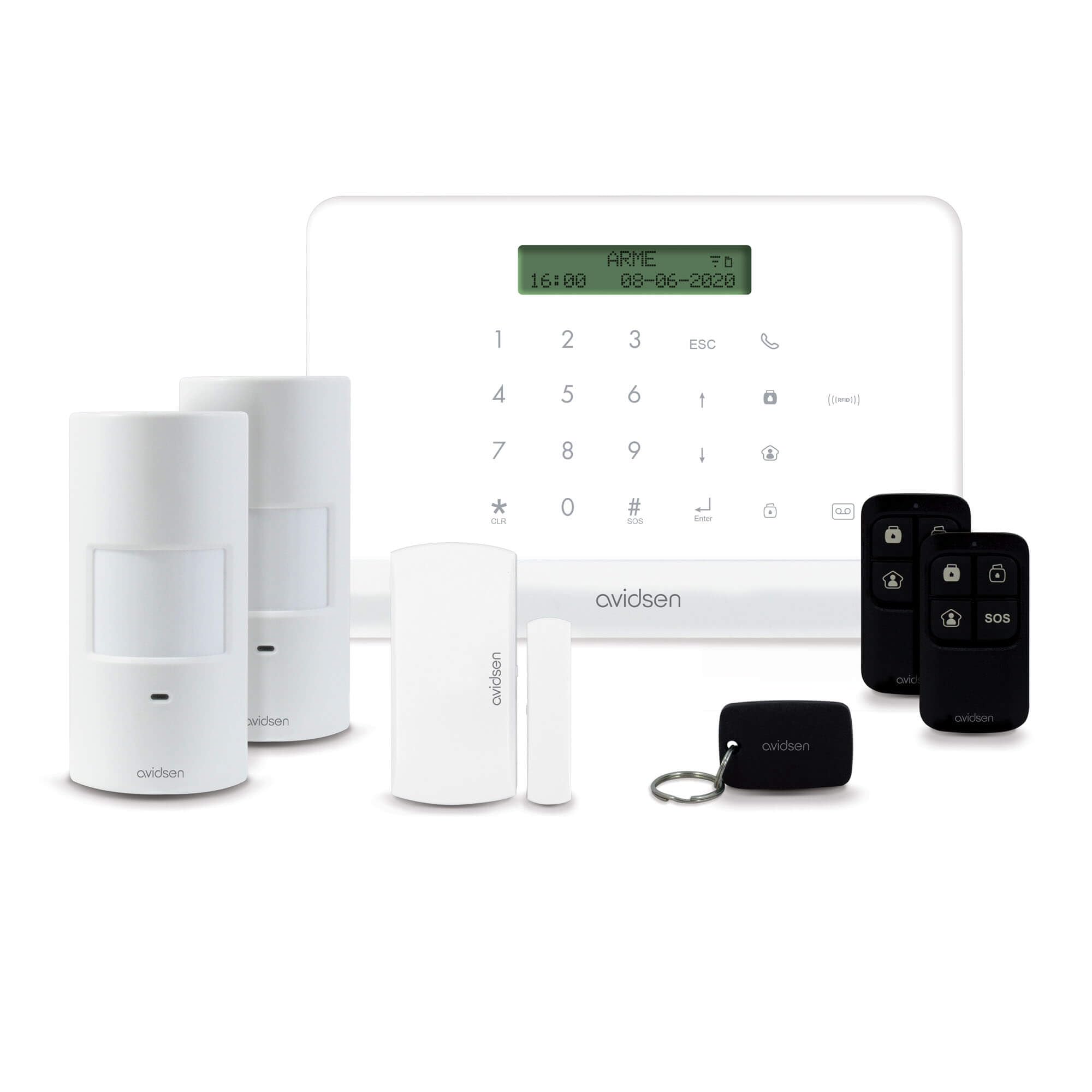 Avidsen HomeSecure - Alarma Inteligente inalámbrica Home, Dos detectores de Movimiento y un Detector de Apertura, Sensor antimanipulación - Avidsen - 127055