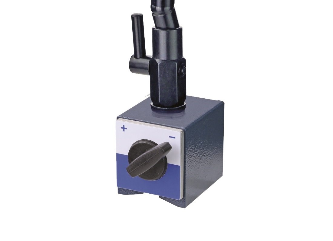 CNC QUALITÄT Messstativ - Magnetständer mit Magnetfuß und flexiblem Gestänge - für Messuhr mit 8 mm Aufnahme - Magnetkraft 60 kg