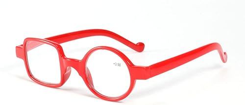 Miniatura 5 de mincl Readers - Paquete de 3 lentes de lectura redondos cuadrados de resina con marco irregular de calidad para hombres y mujeres (paquete de 3