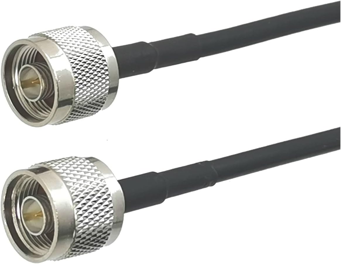 Qingqing Store 1ピースRG58 nの男性からnの雄コネクタのRF同軸ジャンパーピッグテールケーブルに適したアンテナ6