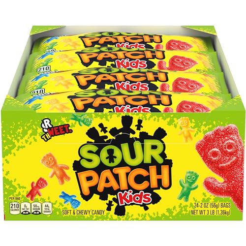SOUR PATCH KIDS Soft & Chewy Candy, Bulk Candy, 24 - 2 oz Bags