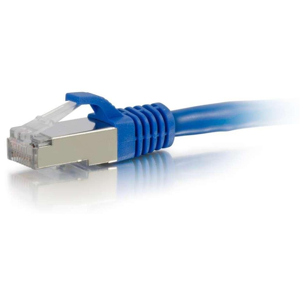 C2G Cat6a Booted Shielded (STP) Network Patch Cable - Cavo Patch - RJ-45 (M) a RJ-45 (M) - 20 m - STP - Cat 6a - Stampato, antigroviglio, incagliato - Blu