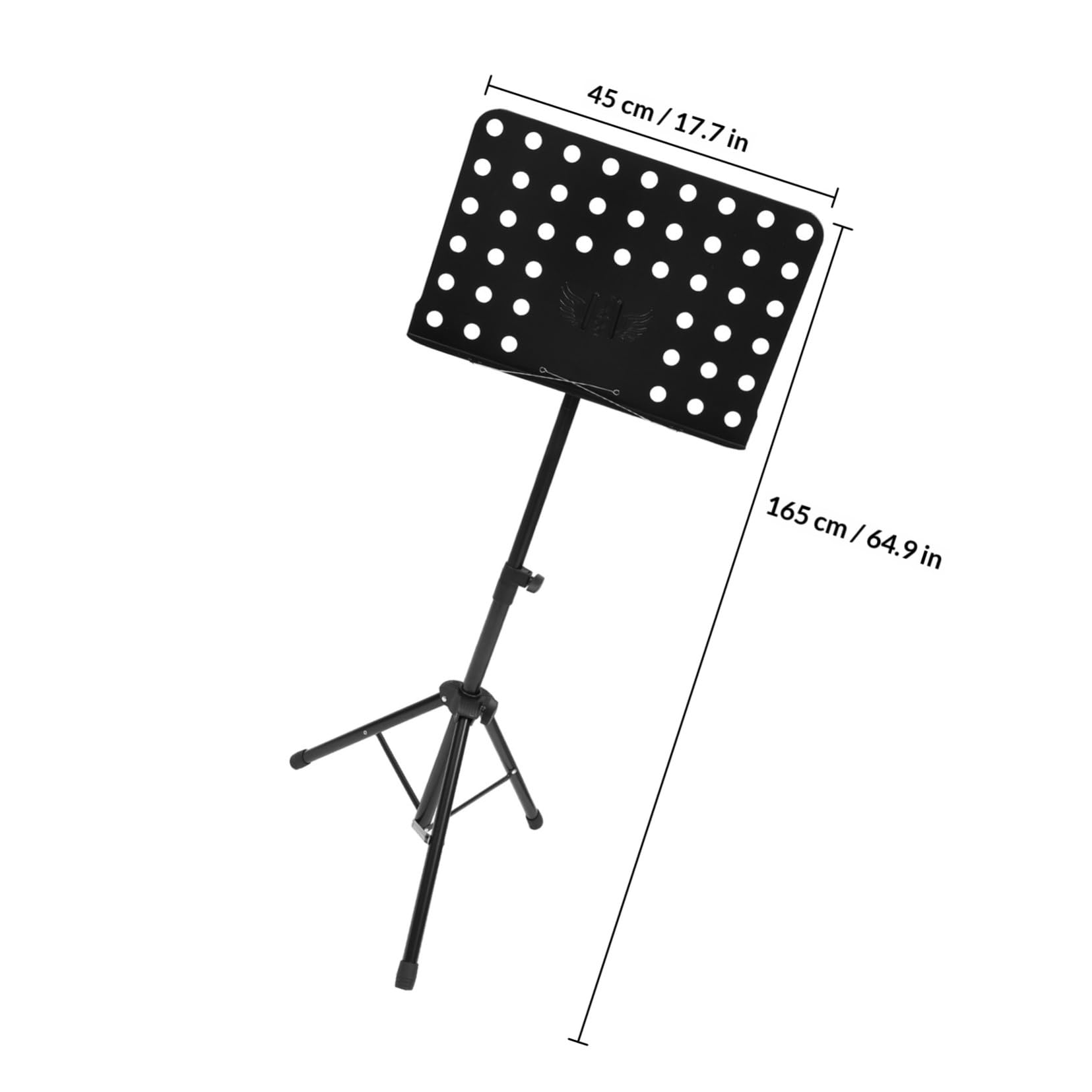 Mipcase Atril Plegable para Partituras Negro, Soporte Portátil de Acero Suave y Abs, Multiángulo y Manos Libres para Guitarra y Presentaciones