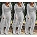 HANMAX Women's Tracksuit Winter Autumn Knitted Long-sleeved Blazer Coat Tank Long Pants Three Piece Sets Outfit Light Gray