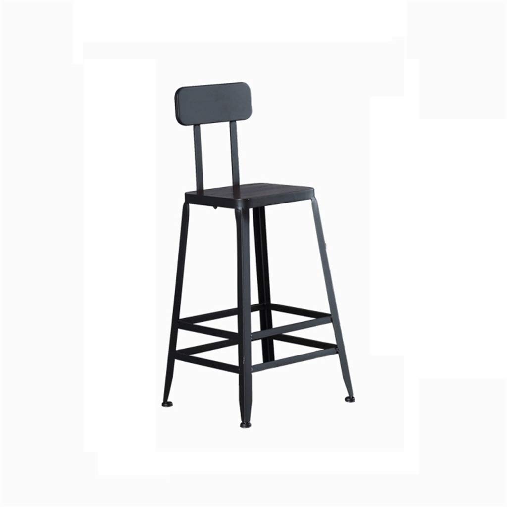 Tabouret de bar scandinave en bois massif élégant et métal pour îlot de cuisine
