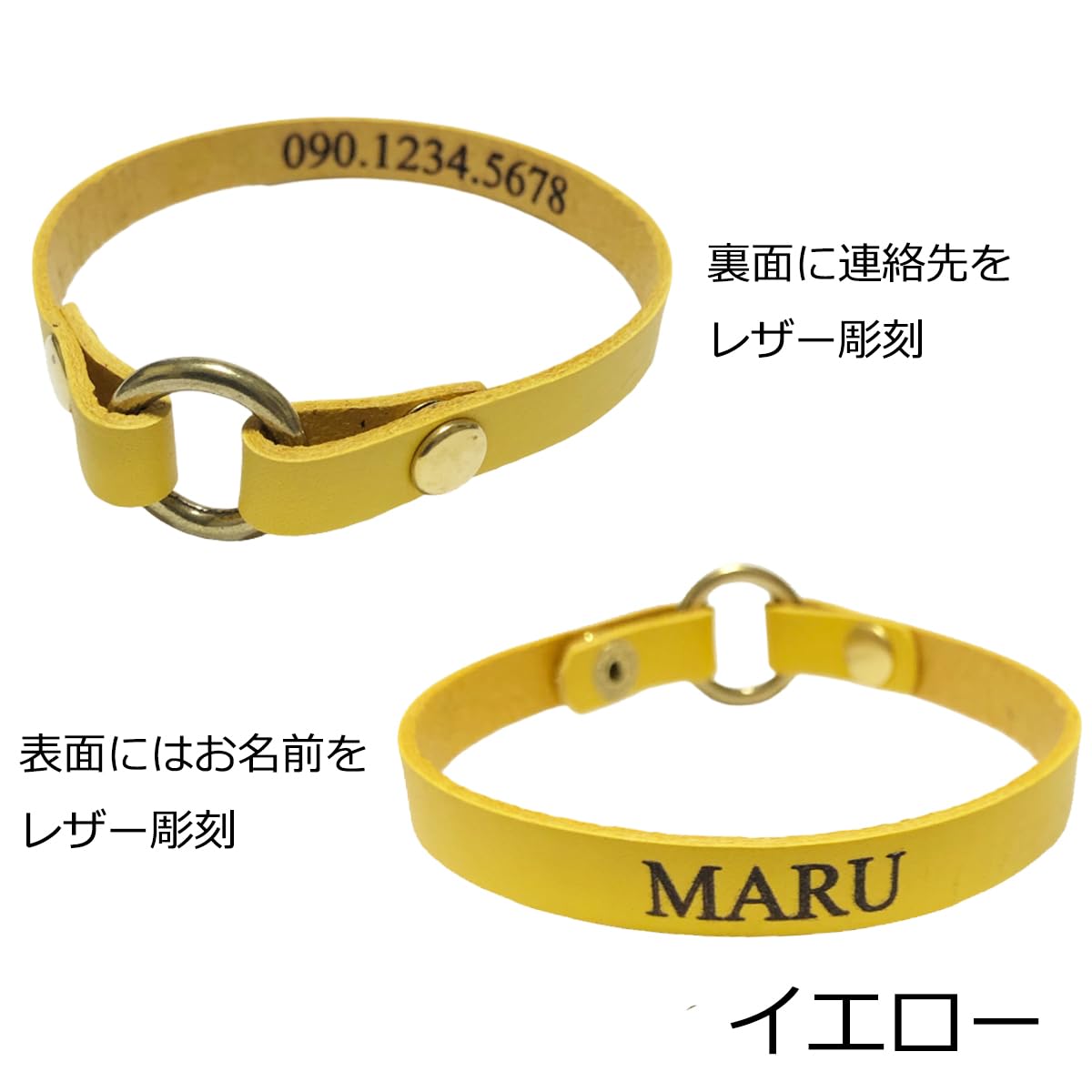 Amazon | 犬 ペット首輪 名前入り 迷子札 チョーカータイプ 本革