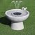 Solar Birdbath Pedestal Fountain Resin Outdoor Water Fountains with Bubbler Spray for Garden,Patio, Balcony, Energy-Efficient Pump with 6 Adjustable Nozzles 13” H