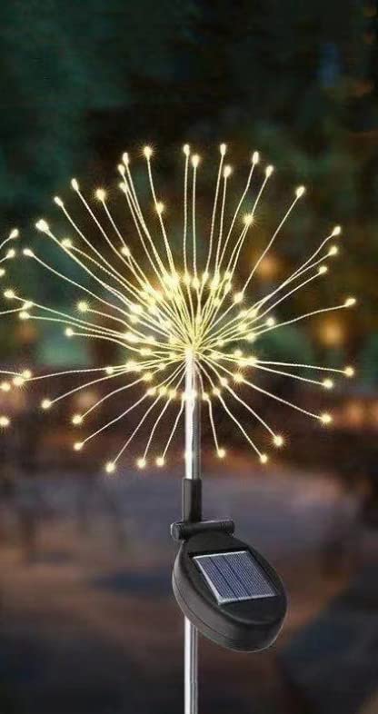Feux d'artifice solaires de jardin étanches pour décoration extérieure